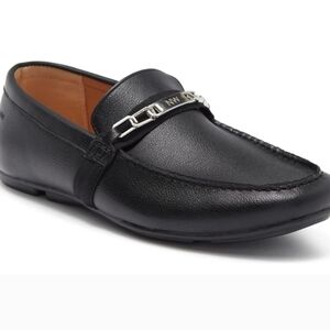 Nine West Damian Black Loafers with Metallic Detail